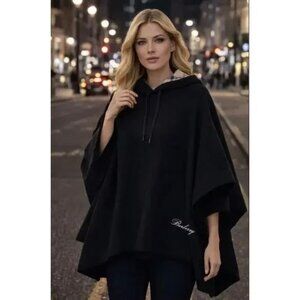 Burberry Women’s Marlee Hooded Cotton Cape Black XS/S 8114401
